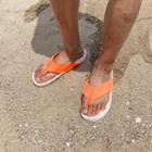 Wide-strap Neon Flip-flops