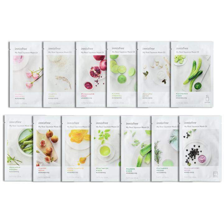 Innisfree - My Real Squeeze Mask Ex 10 Pcs - 13 Types