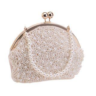 Chain Faux Pearl Clutch