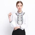 Embroidery Silk Blouse