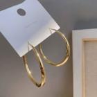 Alloy Hoop Earring 1 Pair - Silver Needle - Gold - One Size