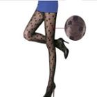 Flower Tights 12a01 - Black - One Size