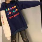 Ice-cream-print Oversized Sweatshirt