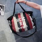 Canvas Color Block Tote Bag