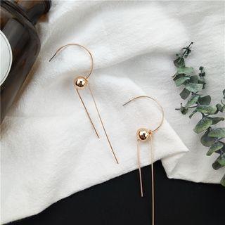 Bar Drop Hoop Earring