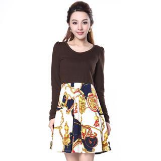 Patterned Panel Dress