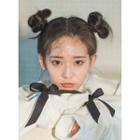 Drop-shoulder Eyelet-ribbon Sweatshirt