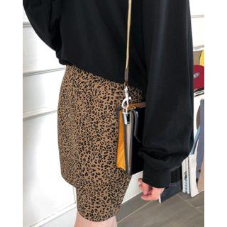 Leopard H-line Miniskirt