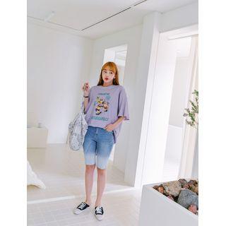 Gradient Wash Bermuda Jeans