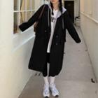 Mock Two-piece Double-breasted Midi Coat