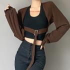 Belted Knit Shrug