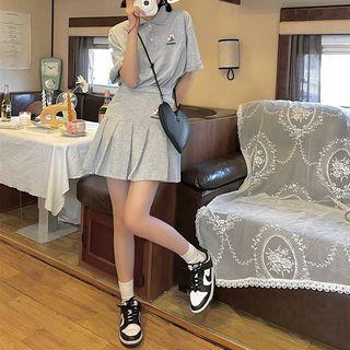 Set: Small Label Accordion Pleat Skirt