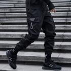 Lettering Tapered Cargo Pants