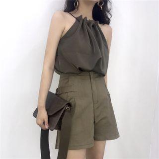 Halter-neck Top / Wide-leg Shorts