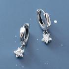 Rhinestone Earring 1 Pair - S925 Silver - Silver - One Size