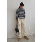 Round-neck Gradation Sweater