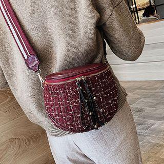 Tweed Zip Crossbody Bag