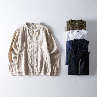 Plain Baseball Zip Jacket