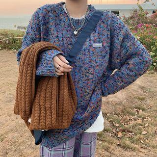 Melange Sweater Orange & Tangerine Dotted - Blue - One Size