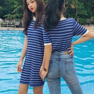 Short Sleeve Striped Top/dress