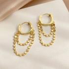 Fringed Hoop Stud Earring