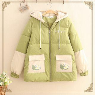 Avocado Printed Padded Jacket