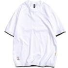 Couple Matching Elbow-sleeve Mock Two Piece T-shirt