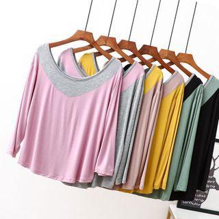 Long Sleeve Two-tone T-shirt