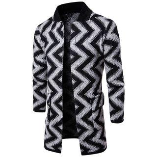 Open-front Patterned Knit Jacket