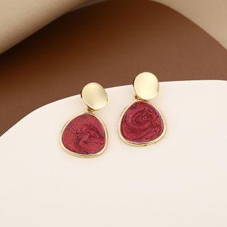Glaze Dangle Earring 1 Pair - E1300-5 - Red - One Size