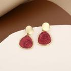 Glaze Dangle Earring 1 Pair - E1300-5 - Red - One Size