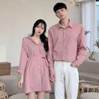 Couple Matching Pinstriped Shirt / Shirt Dress