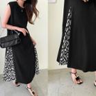 Patten-detail Long Tank Dress