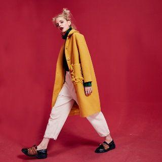 Ruffled Long Coat