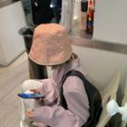 Double-sided Bucket Hat Double Side - Apricot Pink - M- 56-58cm