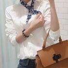 Plain Stand Collar Shirt
