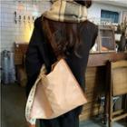 Contrast Trim Tote Bag Khaki - One Size