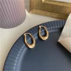 Alloy Geometric Hoop Earring 1 Pair - Gold - One Size