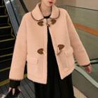 Lapel Toggle Long-sleeve Cropped Jacket