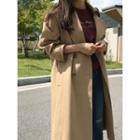 Wide-lapel Double-breasted Trench Coat