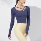 Asymmetrical Long-sleeve Sports T-shirt