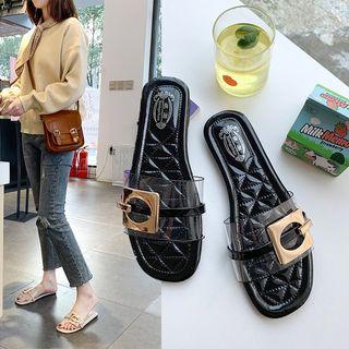 Buckled Clear Band Sandals