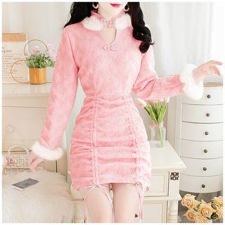 Long-sleeve Mini Sheath Qipao