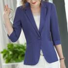 Buttoned Blazer / Short-sleeve Top