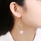 Gemstone Floral Dangle Earring