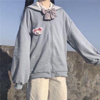 Sailor Collar Zip Jacket / Harem Pants