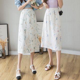 Print Chiffon A-line Skirt