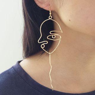 Wirework Face Dangle Earring