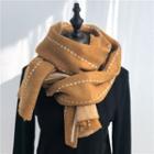 Contrast Stitching Shawl