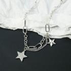 Alloy Star Layered Pendant Necklace